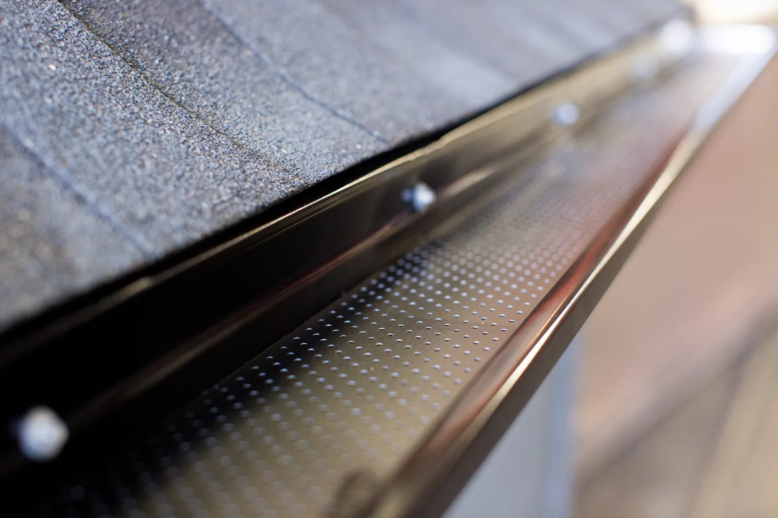 Gutter Clean System® on a metal roof gutter — Bulldog Gutters, Tullahoma TN